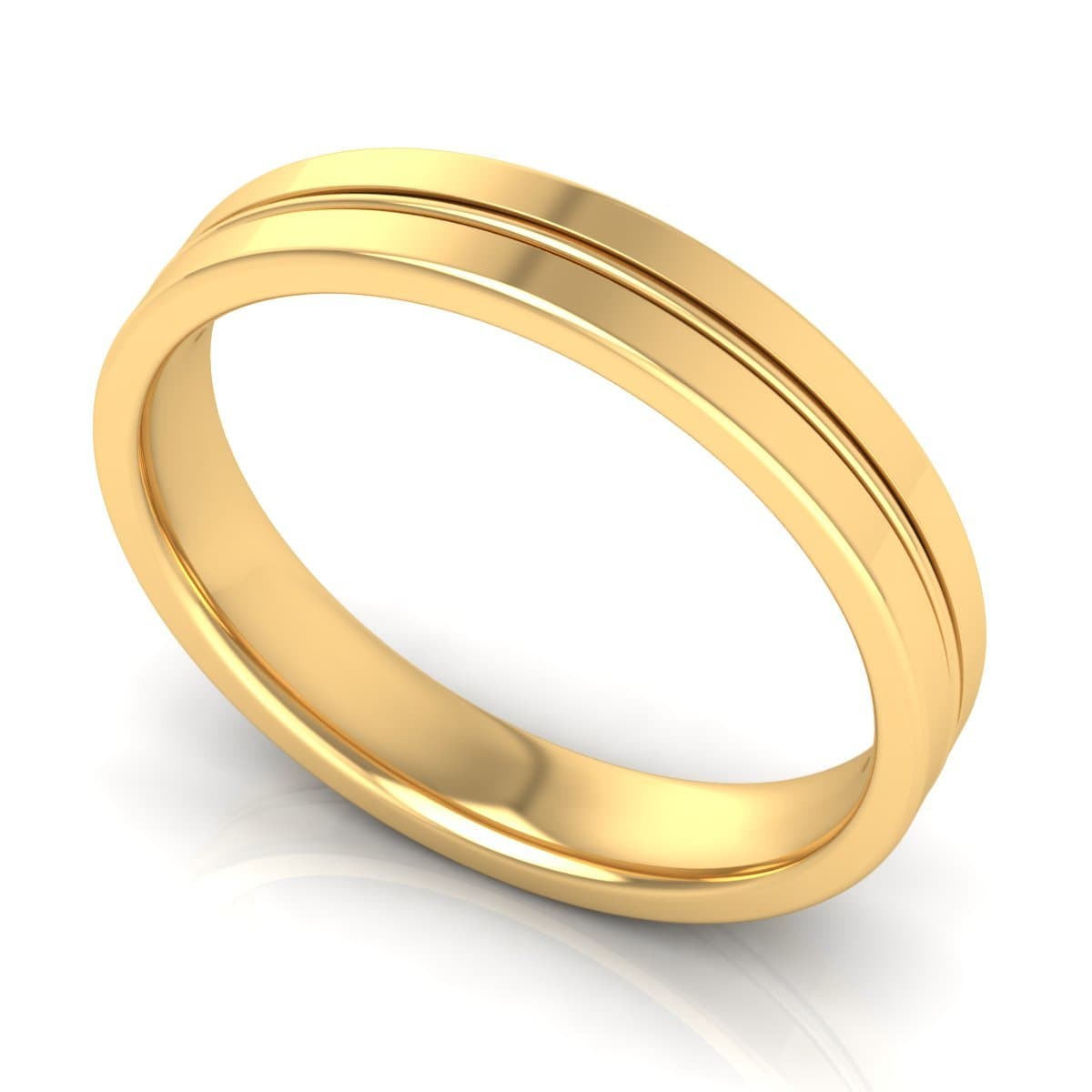 4.0 mm Plain Wedding Band in 14KT, 18KT & Platinum