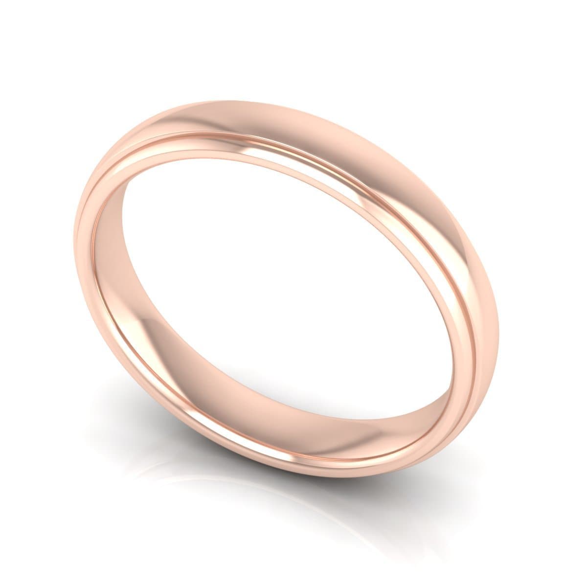 4.0 mm Plain Wedding Band in 14KT, 18KT & Platinum - Primestyle.com