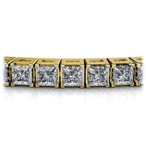 4.00-11.00 CT Princess Cut Diamonds - Tennis Bracelet - Primestyle.com