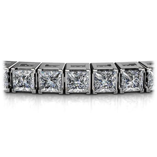 4.00-11.00 CT Princess Cut Diamonds - Tennis Bracelet - Primestyle.com