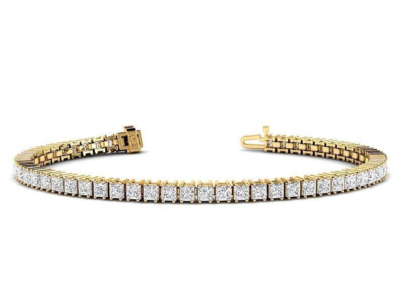 4.00 - 14.50 CT Round Cut Lab Grown Diamonds - Tennis Bracelet - Primestyle.com