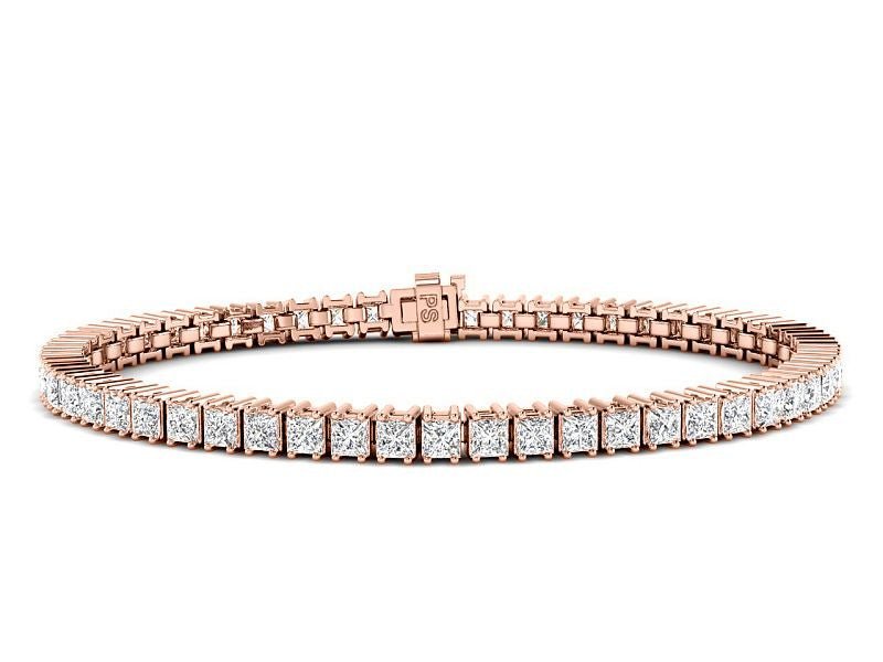4.00-14.50 CT Round Cut Diamonds - Tennis Bracelet