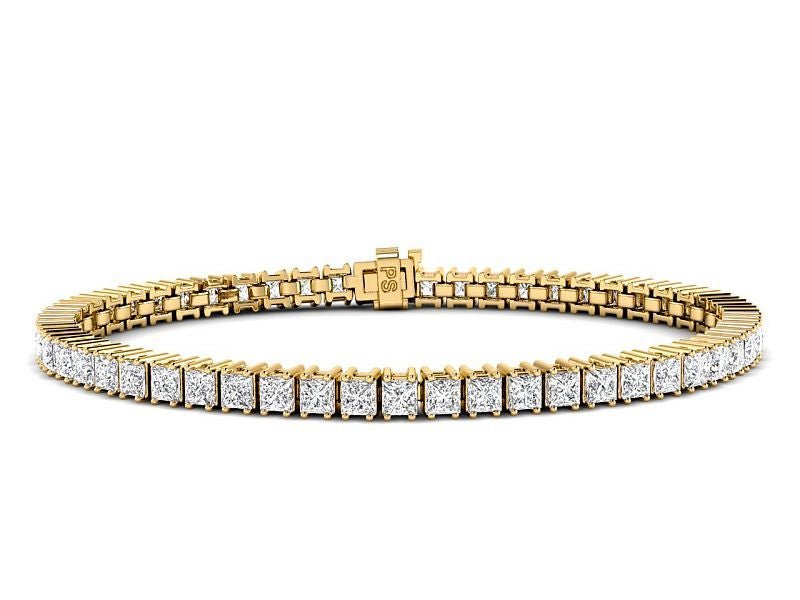 4.00-14.50 CT Round Cut Diamonds - Tennis Bracelet