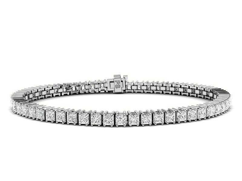 4.00-14.50 CT Round Cut Diamonds - Tennis Bracelet