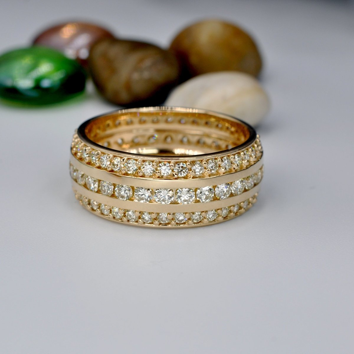 4.00-6.00 CT Round Cut Diamonds - Eternity Ring - Primestyle.com