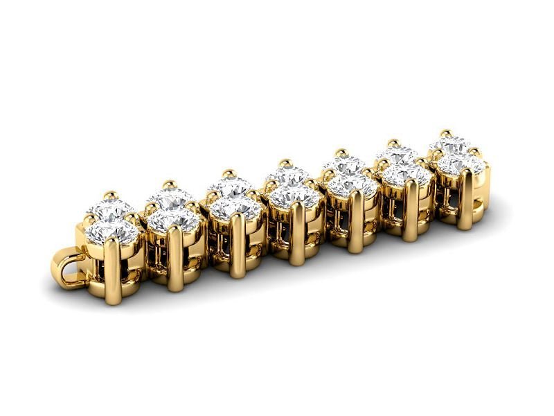 4.00 - 6.00 CT Round Cut Lab Grown Diamonds - Diamond Bracelet - Primestyle.com