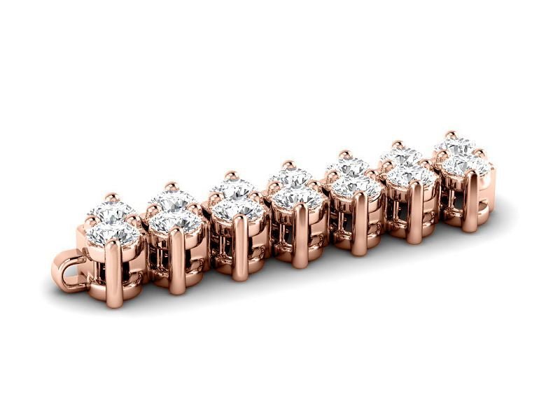 4.00 - 6.00 CT Round Cut Lab Grown Diamonds - Diamond Bracelet - Primestyle.com