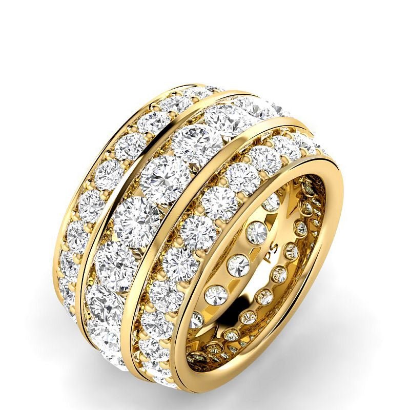 4.00 - 6.00 CT Round Cut Lab Grown Diamonds - Eternity Ring - Primestyle.com