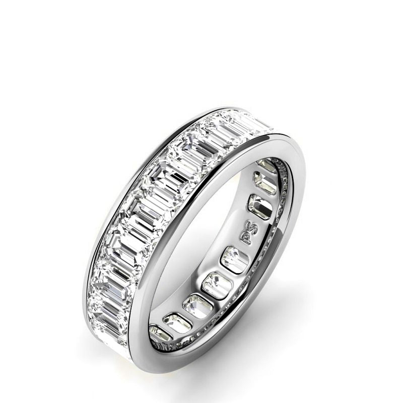 4.00-7.00 CT Emerald Cut Diamonds - Eternity Rings
