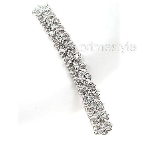4.00 - 7.00 CT Round Cut Diamonds - Diamond Bracelet - Primestyle.com