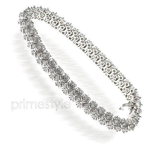 4.00-7.00 CT Round Cut Diamonds - Diamond Bracelet - Primestyle.com
