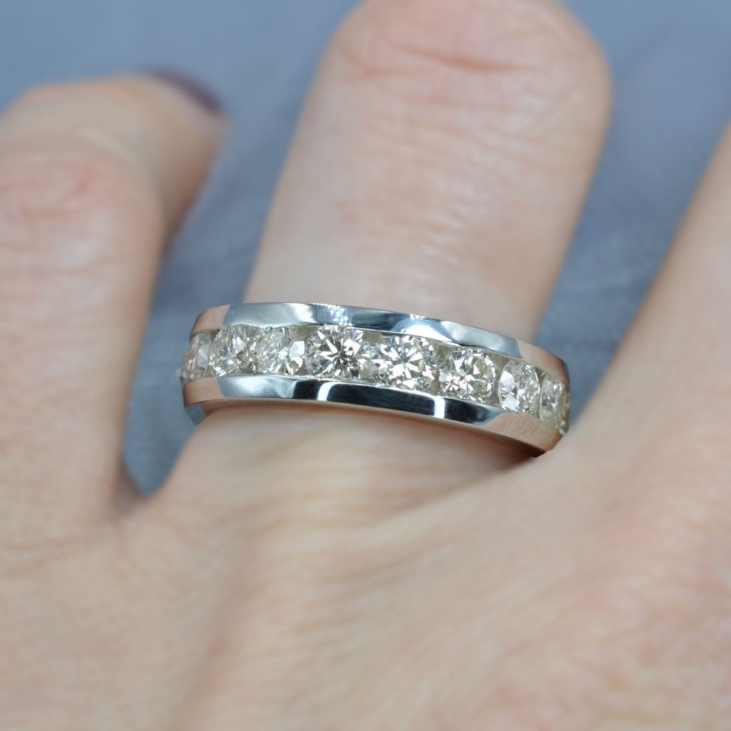 4.00 CT Round Cut Natural Diamonds - Eternity Rings - Primestyle.com