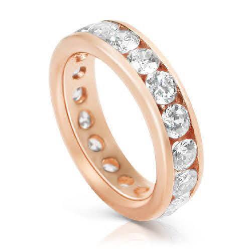 4.00 CT Round Cut Natural Diamonds - Eternity Rings