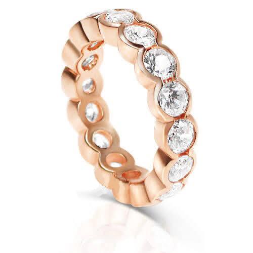 4.00 CT Round Cut Diamonds - Eternity Ring - Primestyle.com