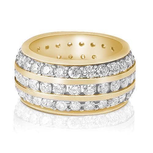 4.00 CT Round Cut Natural Diamonds - Eternity Rings