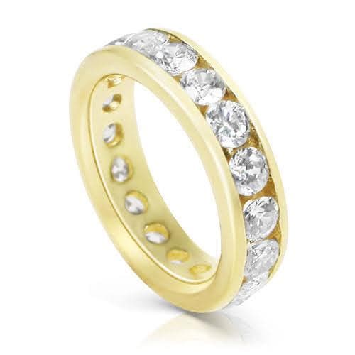 4.00 CT Round Cut Natural Diamonds - Eternity Rings
