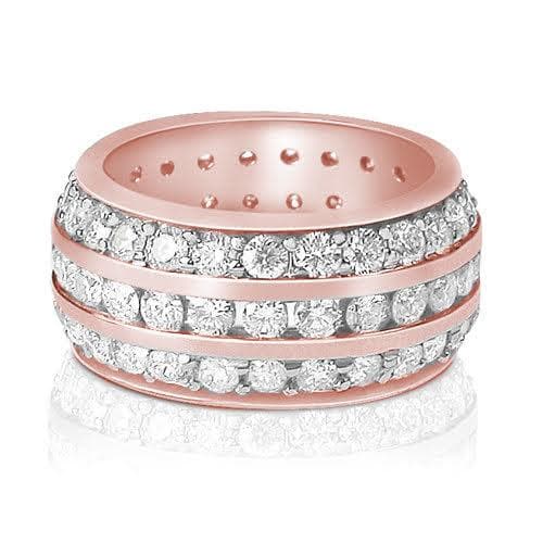 4.00 CT Round Cut Natural Diamonds - Eternity Rings