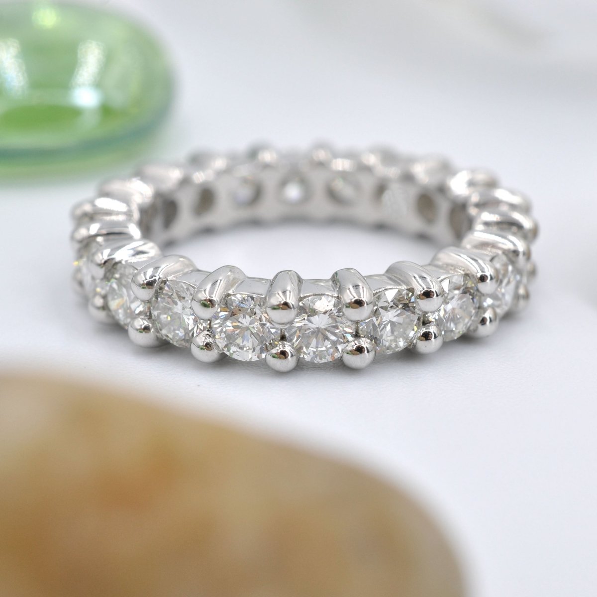 4.00 CT Round Cut Diamonds - Eternity Ring - Primestyle.com