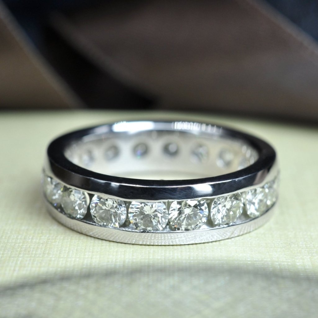 4.00 CT Round Cut Natural Diamonds - Eternity Rings - Primestyle.com