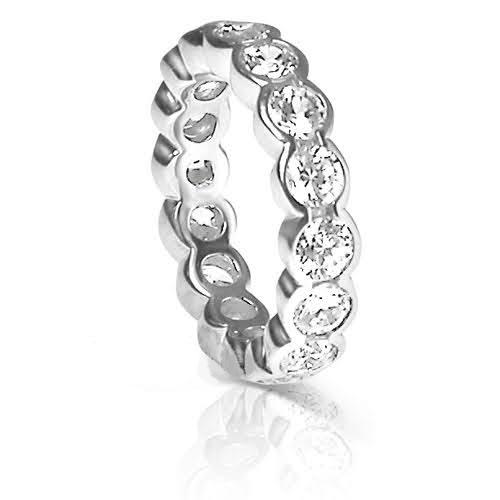 4.00 CT Round Cut Diamonds - Eternity Ring - Primestyle.com