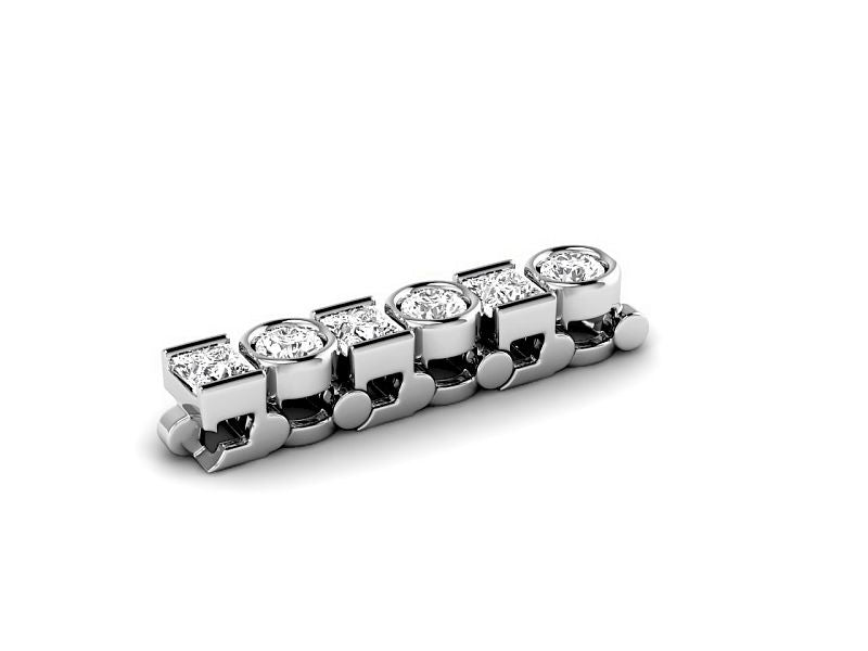 4.05-7.50 CT Princess &amp; Round Cut Lab Grown Diamonds - Tennis Bracelet - Primestyle.com