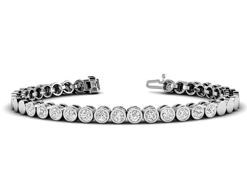 1.00-2.00 CT Round Cut Diamonds - Tennis Bracelet