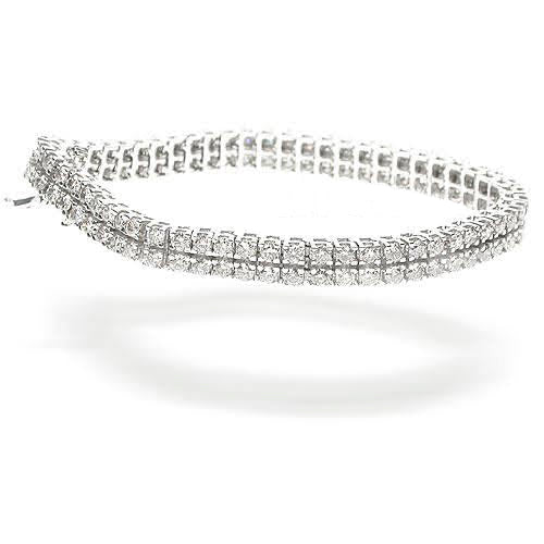 4.10-8.00 CT Round Cut Diamonds - Tennis Bracelet - Primestyle.com