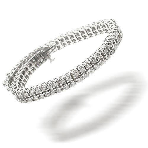 4.10-8.00 CT Round Cut Diamonds - Tennis Bracelet - Primestyle.com