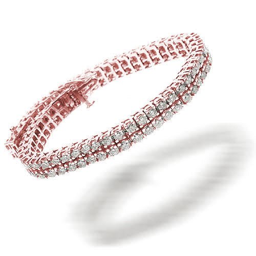 4.10-8.00 CT Round Cut Diamonds - Tennis Bracelet - Primestyle.com