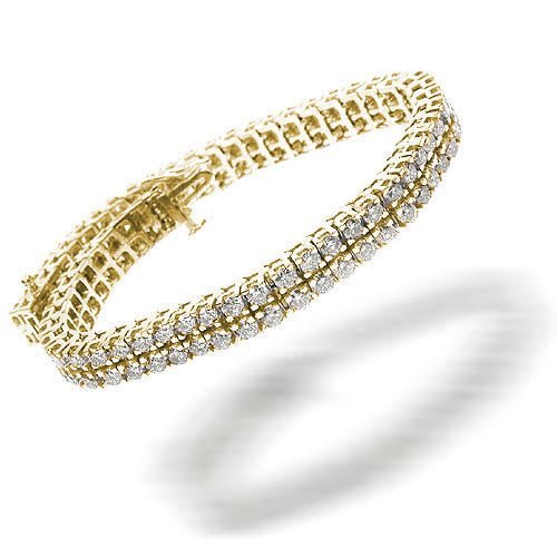 4.10 - 8.00 CT Round Cut Diamonds - Tennis Bracelet - Primestyle.com