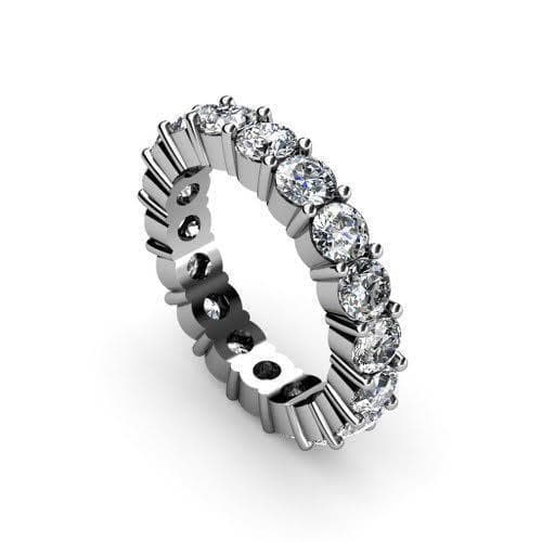 4.10 CT Round Cut Natural Diamonds - Eternity Rings