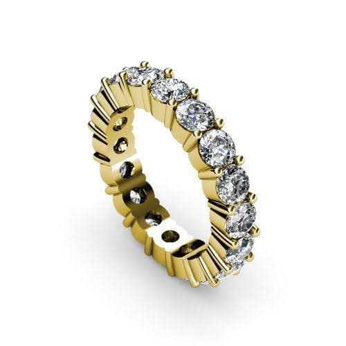 4.10 CT Round Cut Natural Diamonds - Eternity Rings
