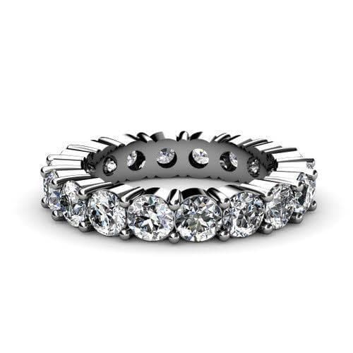 4.10 CT Round Cut Natural Diamonds - Eternity Rings