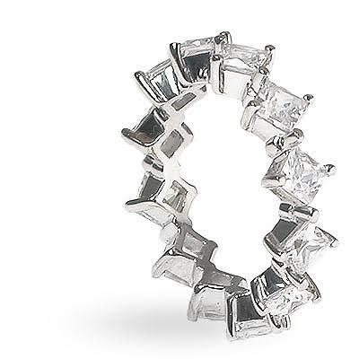 4.20 CT Princess Cut Natural Diamonds - Eternity Rings