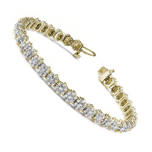 4.50-4.50 CT Round Cut Diamonds - Tennis Bracelet - Primestyle.com