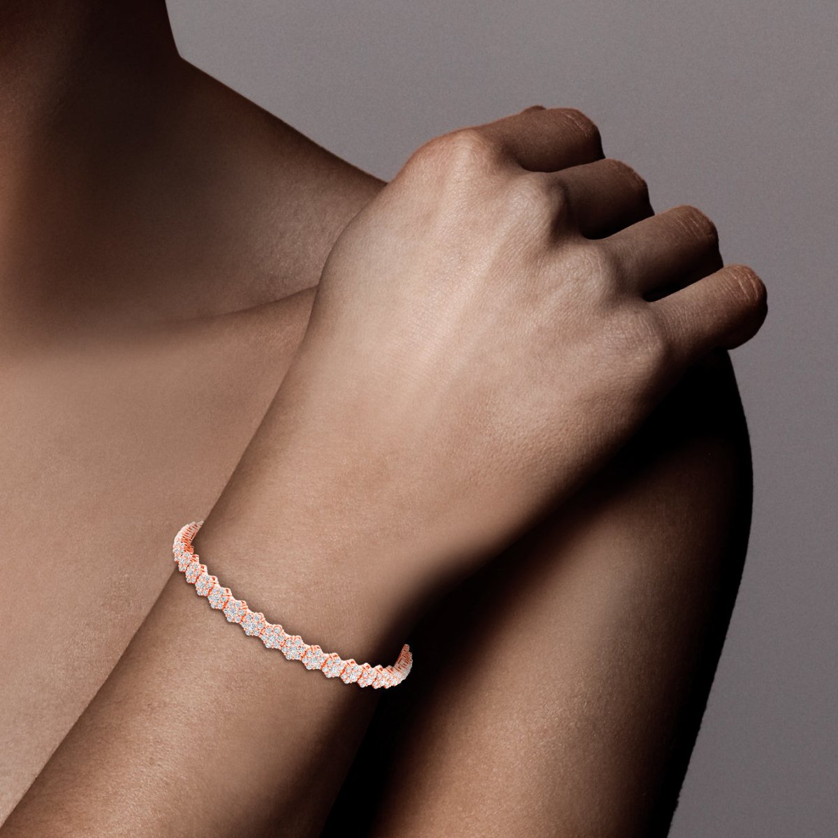 4.50-4.50 CT Round Cut Diamonds - Tennis Bracelet - Primestyle.com