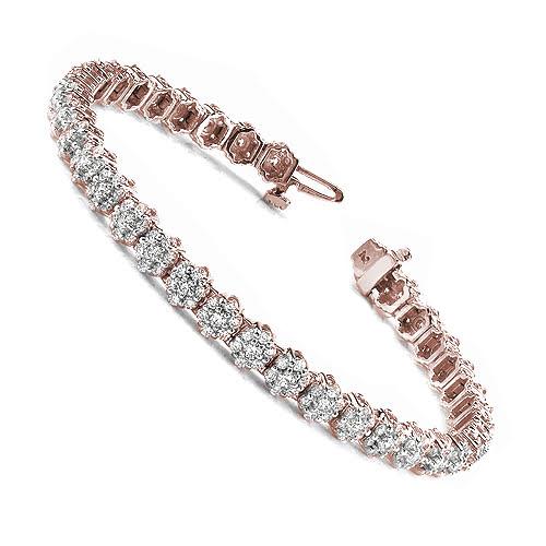 4.50-4.50 CT Round Cut Diamonds - Tennis Bracelet - Primestyle.com