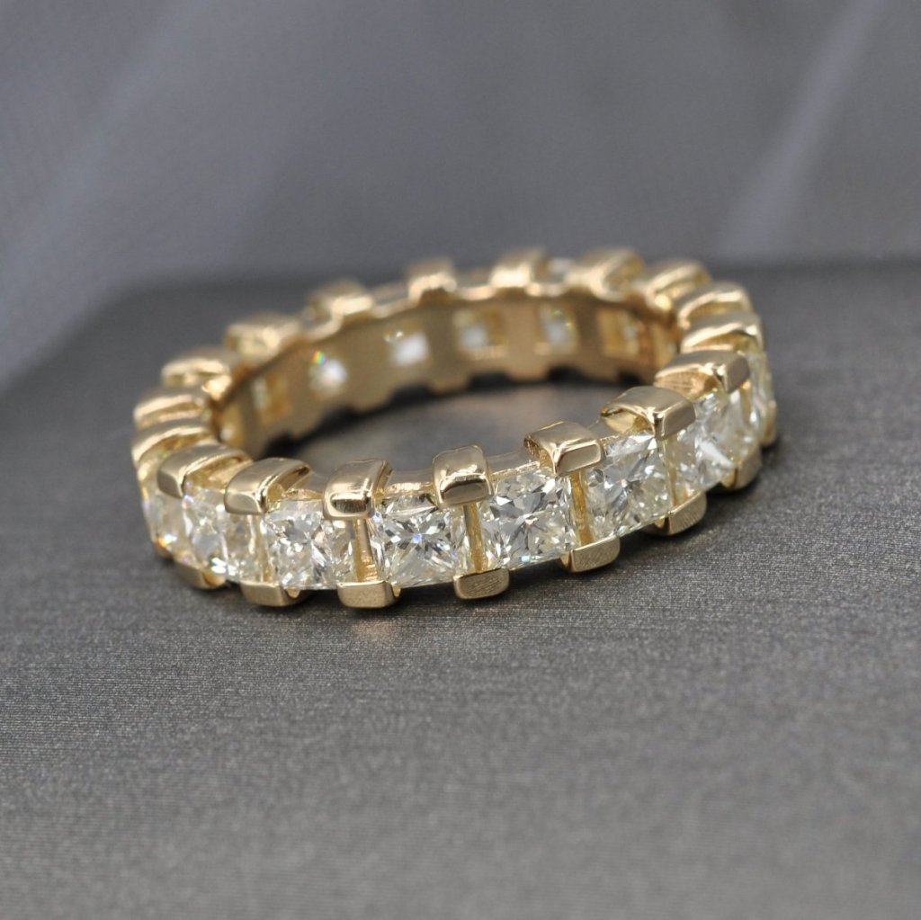 4.60 CT Princess Cut Natural Diamonds - Eternity Rings - Primestyle.com