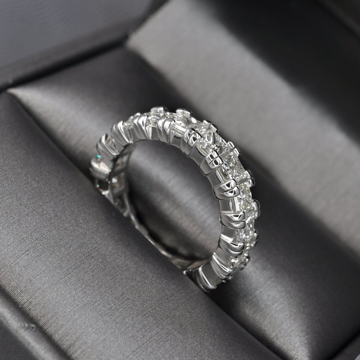 4.60 CT Princess Cut Natural Diamonds - Eternity Rings