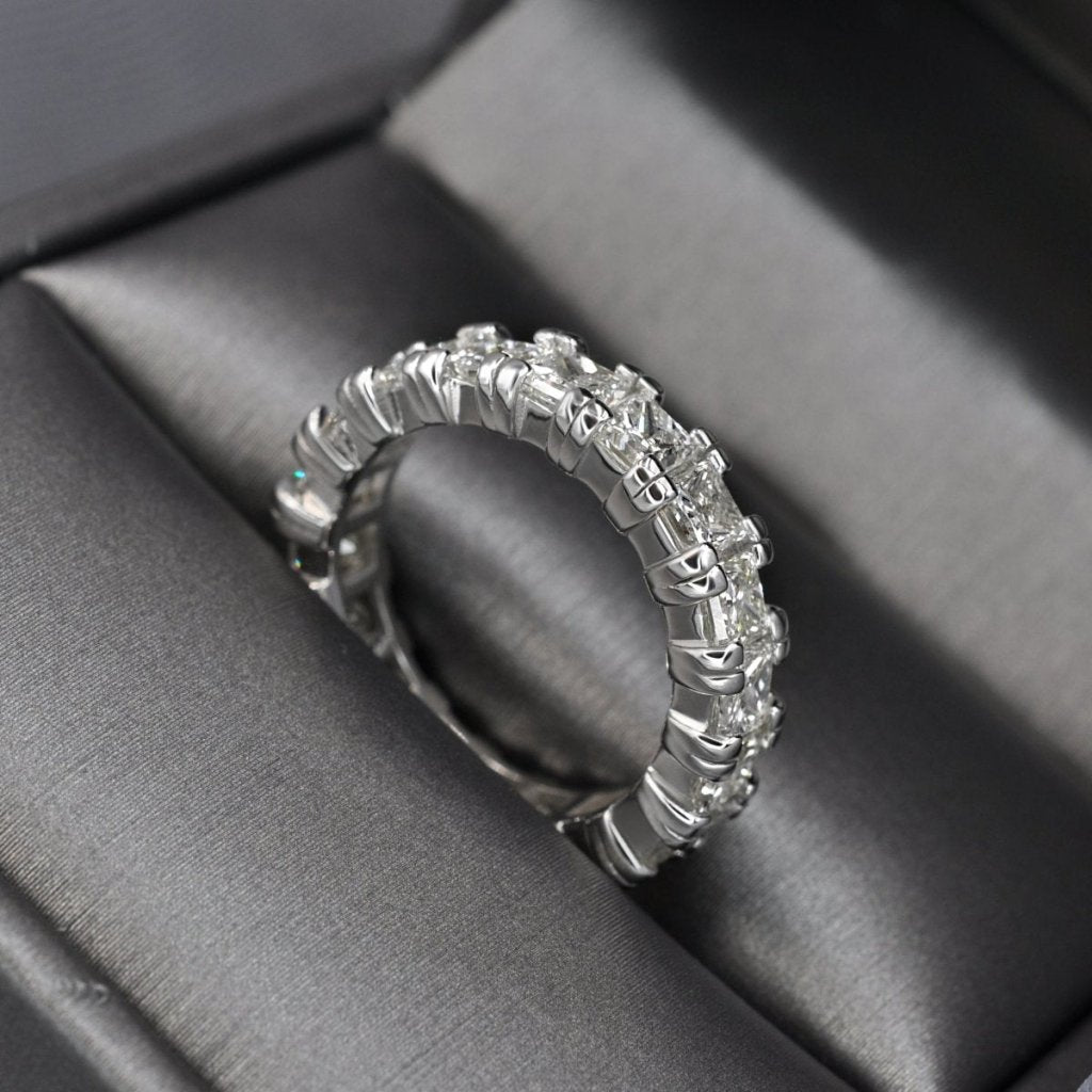4.60 CT Princess Cut Natural Diamonds - Eternity Rings - Primestyle.com