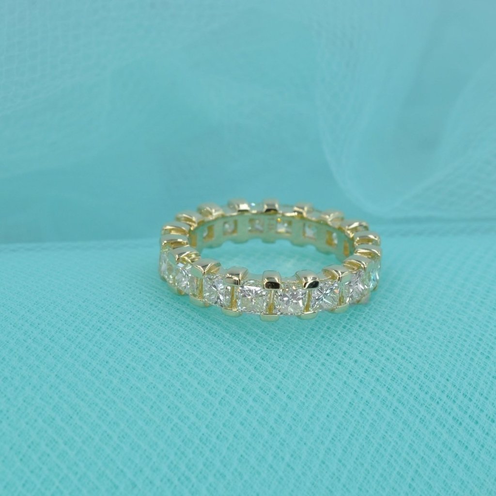 4.60 CT Princess Cut Natural Diamonds - Eternity Rings - Primestyle.com