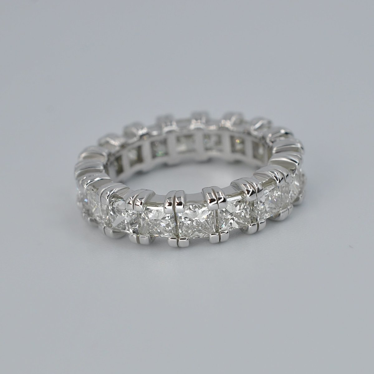4.60 CT Princess Cut Natural Diamonds - Eternity Rings