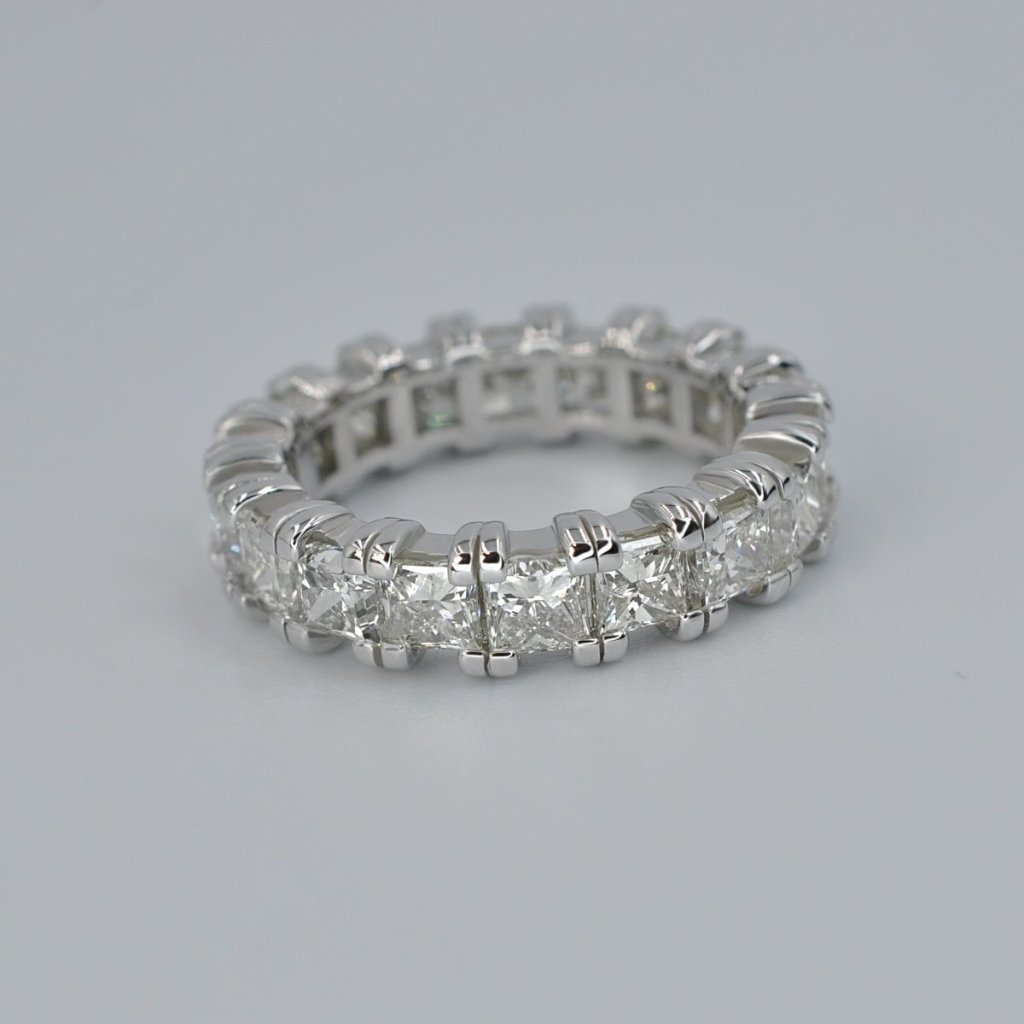 4.60 CT Princess Cut Natural Diamonds - Eternity Rings