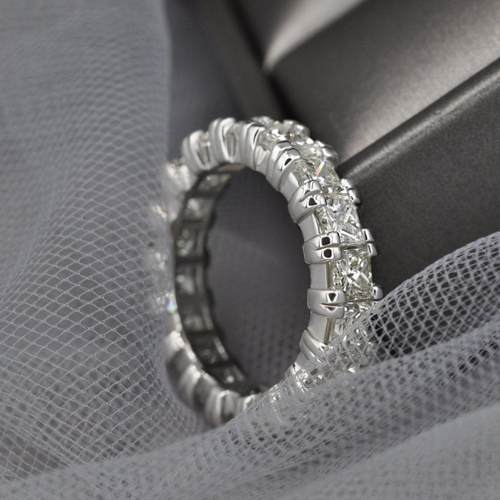 4.60 CT Princess Cut Natural Diamonds - Eternity Rings - Primestyle.com