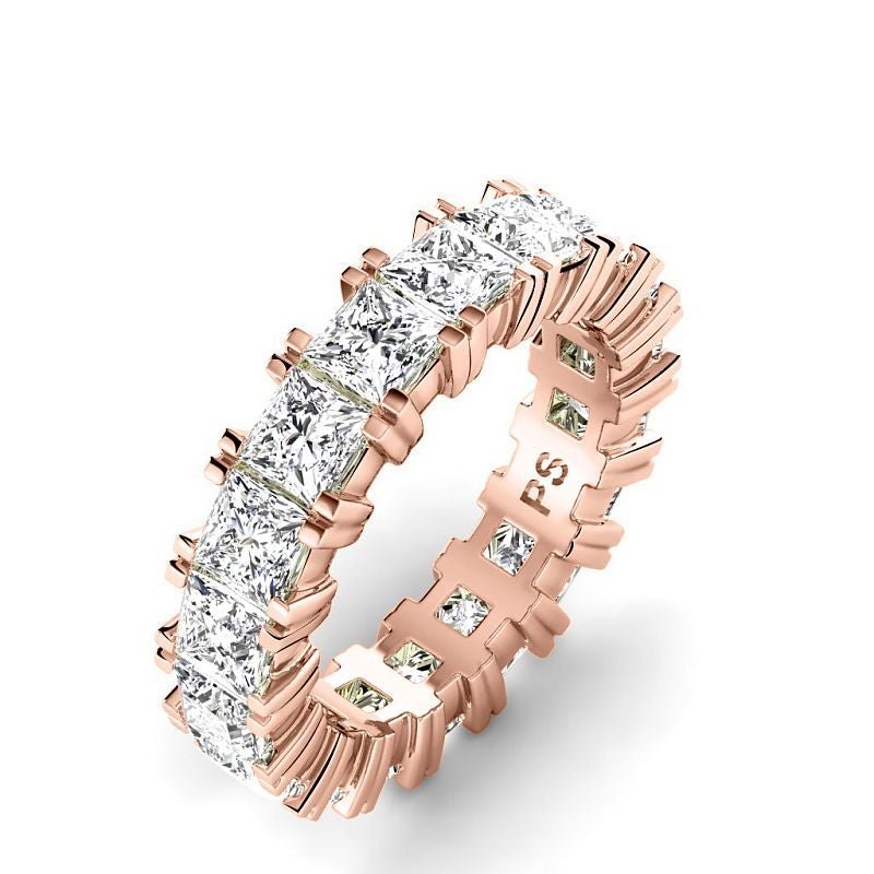 4.60 CT Princess Cut Diamonds - Eternity Rings
