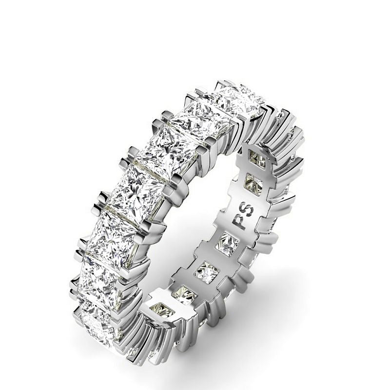 4.60 CT Princess Cut Lab Grown Diamonds - Eternity Ring - Primestyle.com