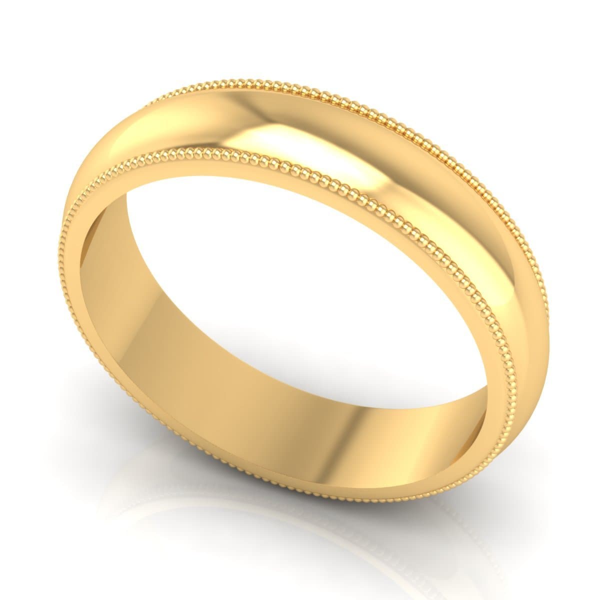 5.0 mm Comfort Fit Plain Wedding Band in 14KT, 18KT & Platinum - Primestyle.com