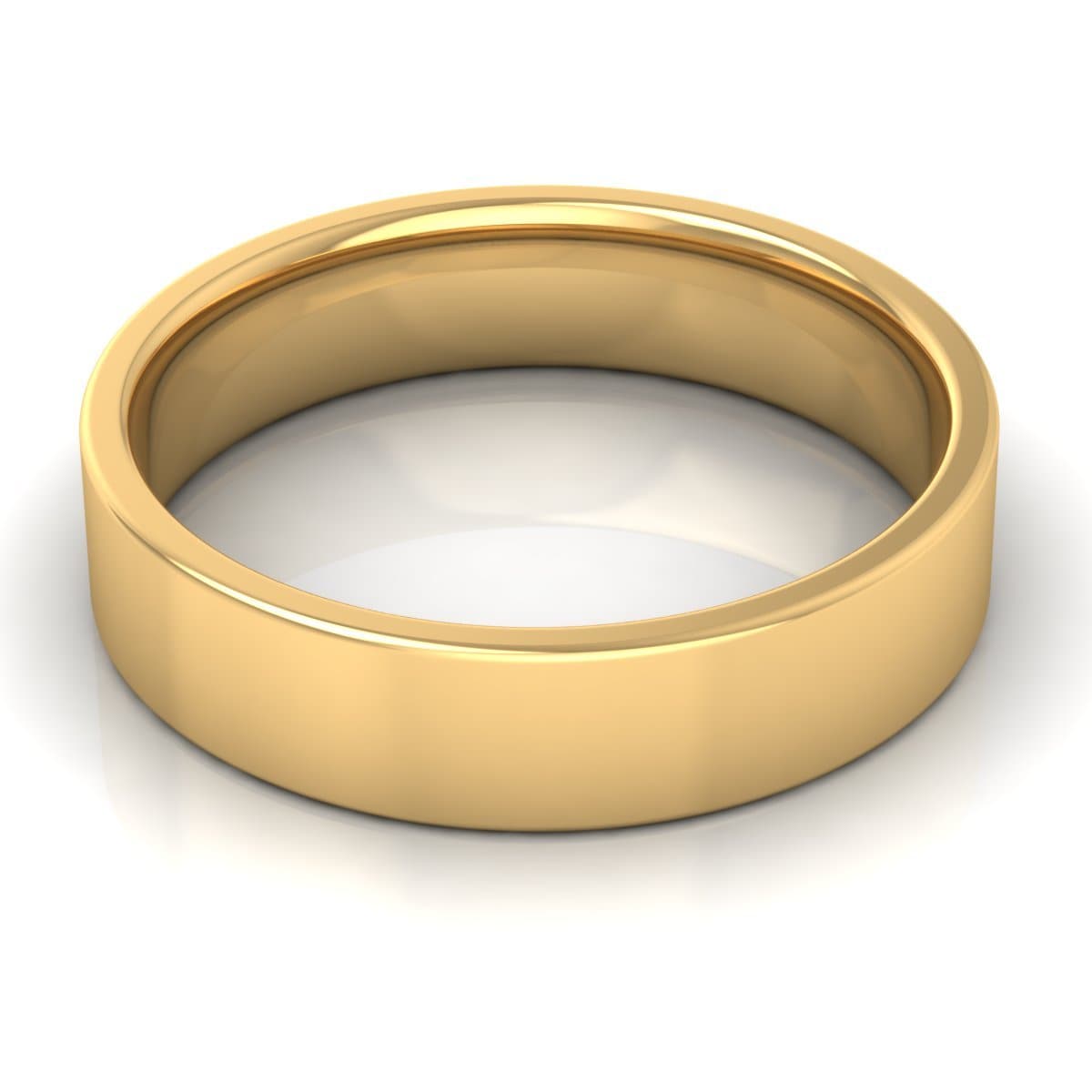 5.0 mm Comfort Fit Plain Wedding Band in 14KT, 18KT & Platinum