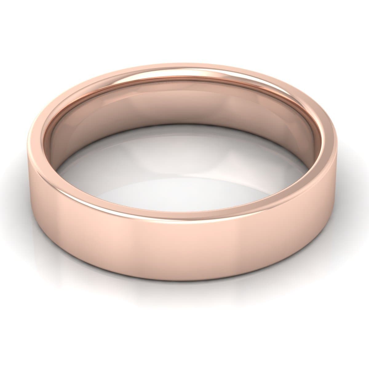 5.0 mm Comfort Fit Plain Wedding Band in 14KT, 18KT & Platinum