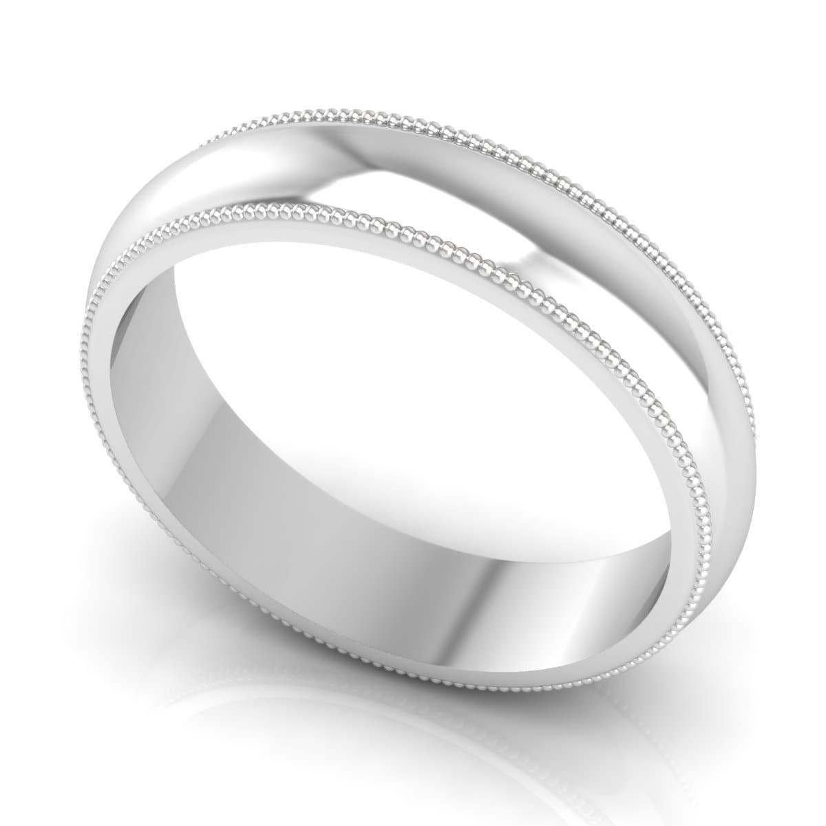 5.0 mm Comfort Fit Plain Wedding Band in 14KT, 18KT & Platinum - Primestyle.com